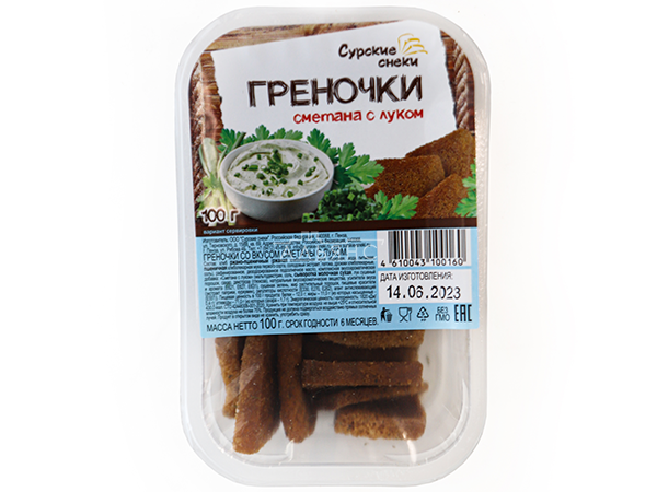 Сурские гренки Сметана с луком (100 гр) в Архангельске