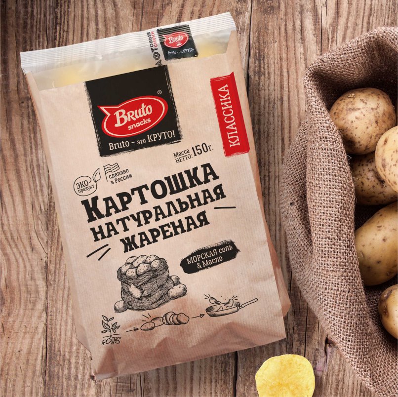 Картофель «Бруто» с солью 130 гр. в Архангельске